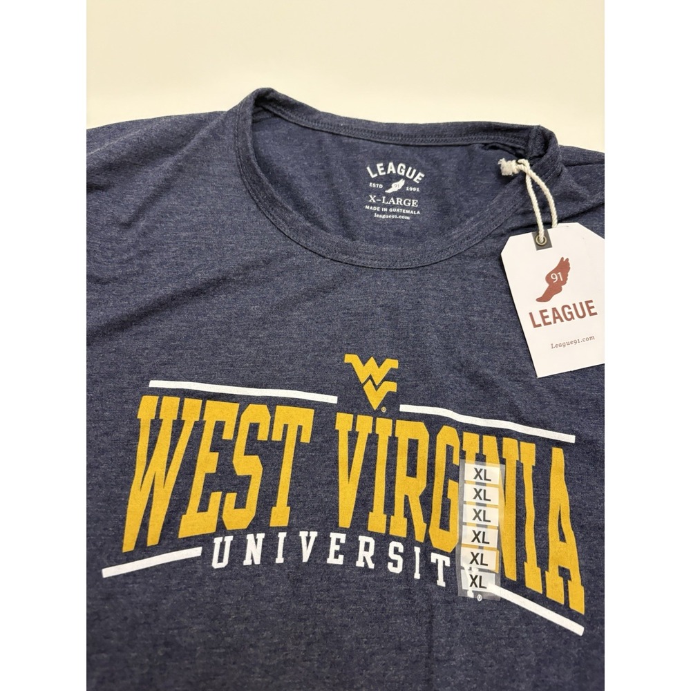 NEW Men's West Virgina Mountaineers League 91 Shirt Blue SZ XL - Picture 2 of 4